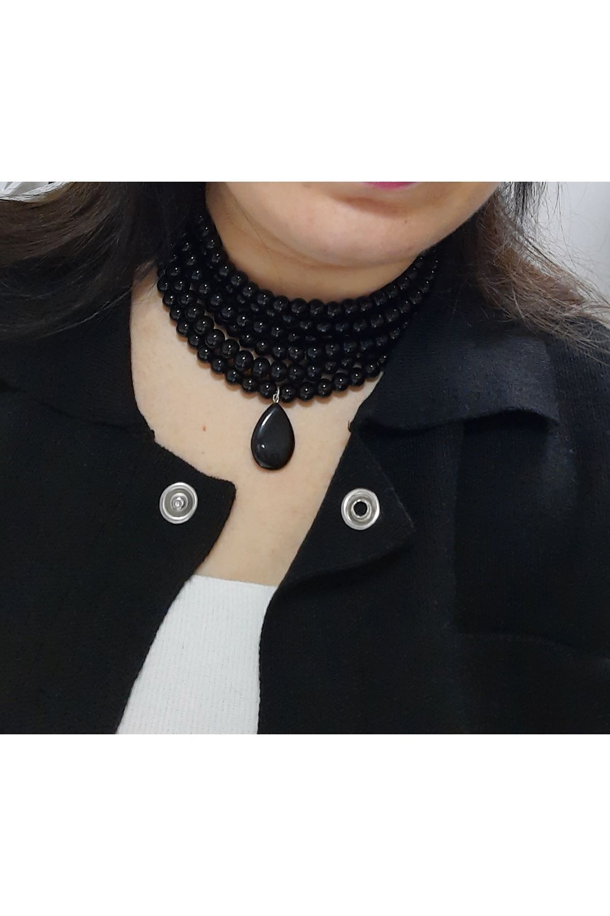 Siyah%20choker%20inci%20kolye,çoklu%20kolye,tasarım%20siyah%20kolye,inci%20choker